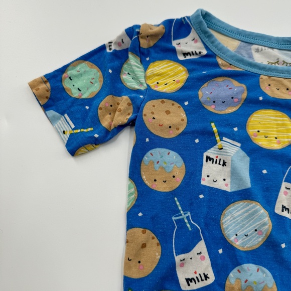 Little Sleepies Milk & Cookies Pajama Set Short Sleeve Size 3T - Picture 3 of 10